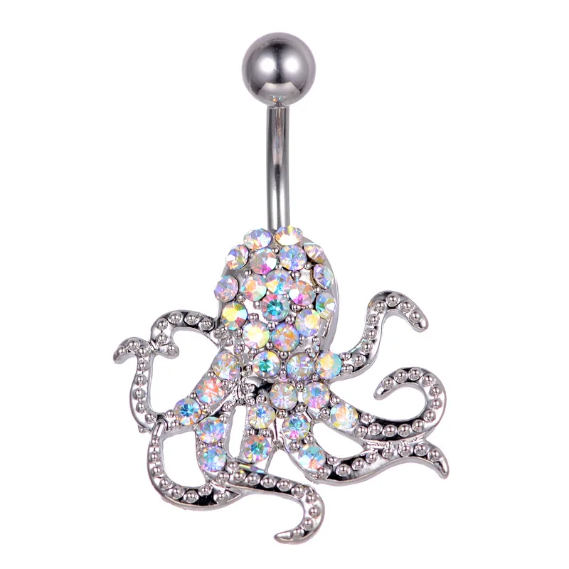 Crystal Scorpion Navel Bell Button Rings 316L Surgical Steel Piercing Navel Rings Body Piercing Sex Body Jewelry