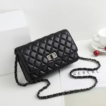 

Classic Sheepskin Bag with Chain Genuine Leather Korean-style Fashion Quilted Elegant Versatile Shoulder Cross-body WOMEN'S Bag