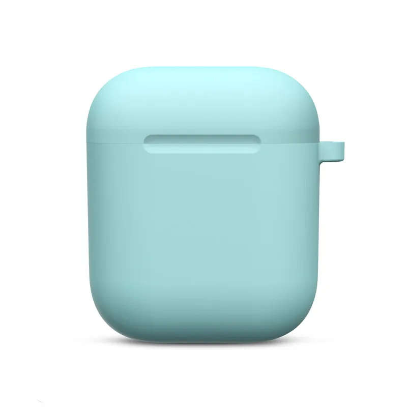 Turquoise Силиконовый чехол для Apple Airpods противоударный чехол для Apple гарнитура для Airpods чехол s ультра тонкий Air Pods защитный чехол Аксессуары - Цвет: Turquoise