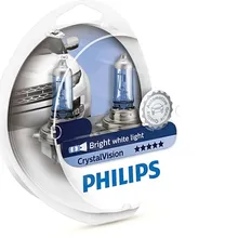Лампа H4 12V- 60/55W(P43t) Crystal Vision+W5W 12V-5W(W2,1x9,5d)(по 2шт) PHILIPS 12342CVSM