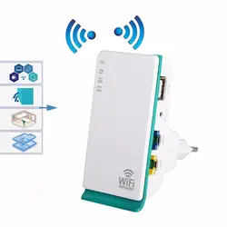 WiFi повторитель 300 Мбит/с 2,4 ГГц 2 порта беспроводной-N усилитель сигнала маршрутизатора удлинитель мини карманный усилитель для дома