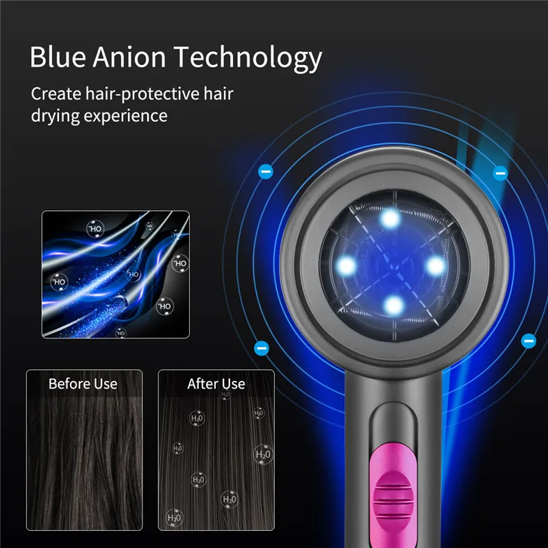 Preise 2000W Haartrockner Profi haartrockner Salon Trockner Heißer Kalten Wind Blau Licht Negative Ionic Gebläse Trockenen Elektrische Haartrockner salon