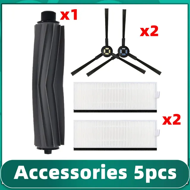 iLife A7 A9S V8 V8s X750 X800 X785 V80 L100 Silvercrest SSR1 SSRA1 Rubber Main Side Brush Hepa Filter Replacement Parts Set K