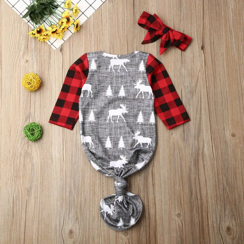 Emmababy для новорожденных; Рождественская осенне-Весенняя длинная пеленка с рукавами; Пеленальное Одеяло; спальный мешок; комплект одежды