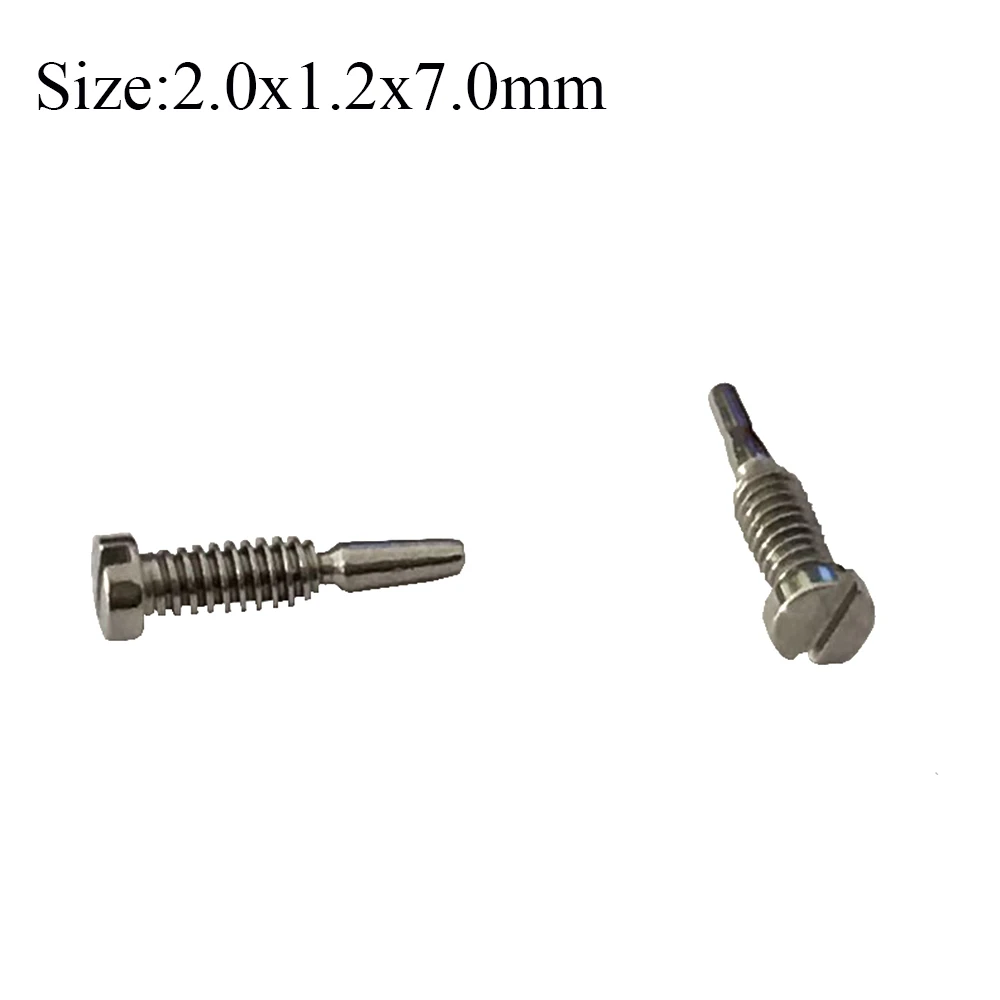 2.0x1.2x7.0mm 10000 шт Размер 2,0x1,4x7 мм 2,0x1,2x7 мм оптика очки оптика винты для очков аксессуары самовыравнивающиеся винты - Цвет: 2.0x1.2x7.0mm