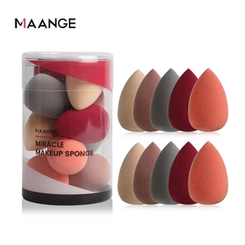 

10Pcs/Box Mini Drop Gourd Shape Super Soft Foundation Sponge Colors Makeaup Cosmetic Powder Beauty Cosmetic Tool 2020 New