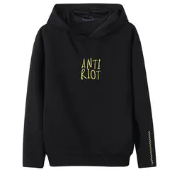 Мужская одежда 2019 толстовка новый хип хоп Свободный Цветочный вышитый пуловер с капюшоном спортивная куртка Повседневный Топ