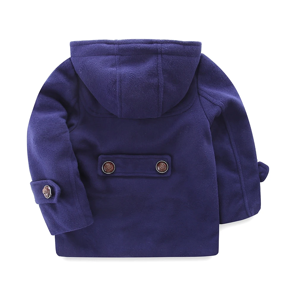 Mudkingdom Infant Baby Boys Clothes Autumn Winter Hooded Jacket Thicken Warm Boys Outerwear for Toddler Long Sleeve Casual Coat