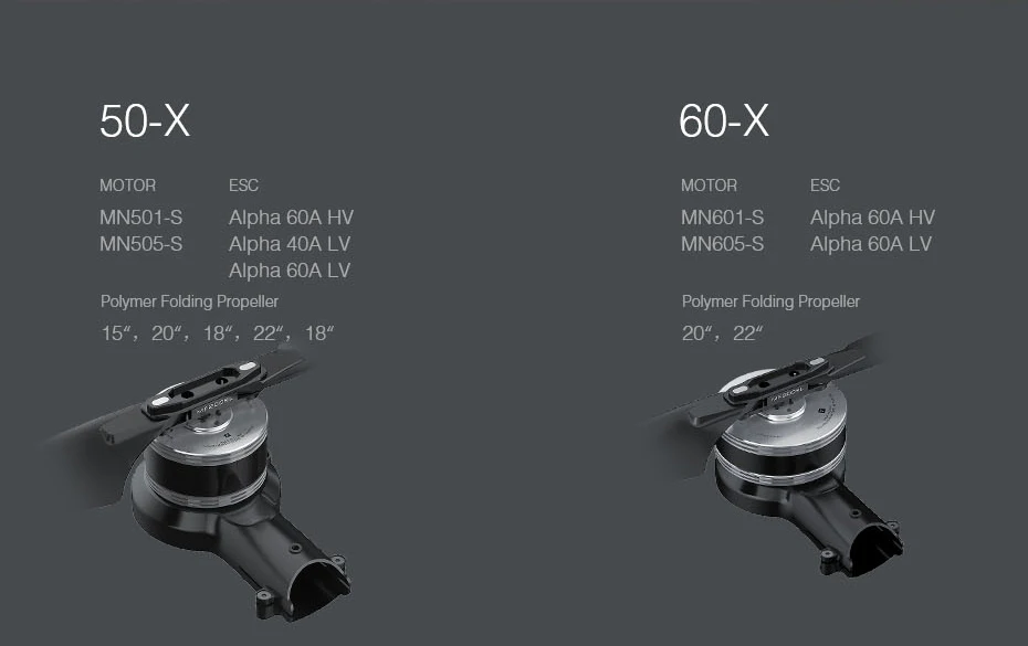 T-MOTOR, LV MN605-S Alpha 6OA LV Polymer Folding Propeller