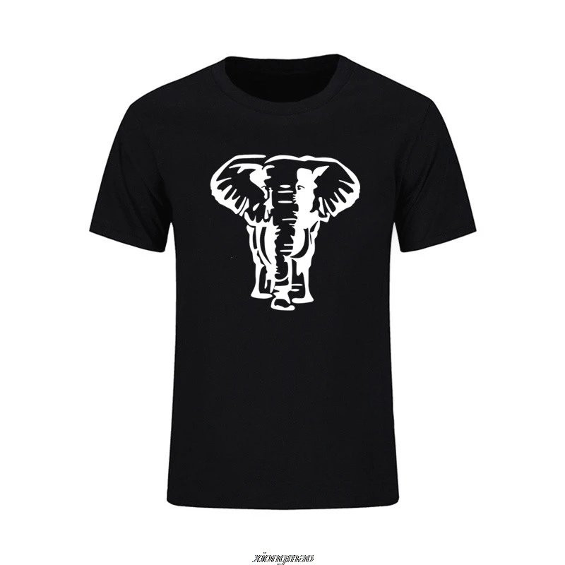 Printed T-Shirt Men'S Tee Summer  Cotton elephant T-shirt Short Sleeve Tops and Tees Fashion Male Clothing