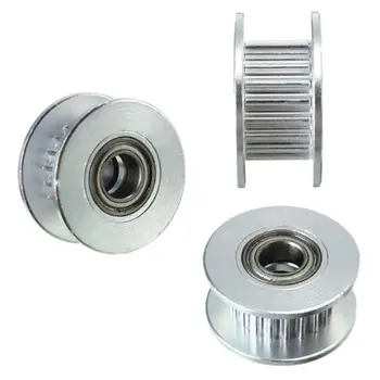 

3PCS 20T Dia. 5mm Bore 6mm GT2 Belt Smooth Idler Pulley with Bearing for 3D Printer