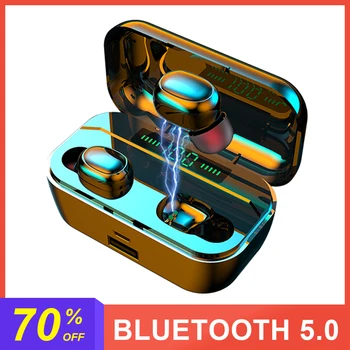 

G6S TWS Touch Wireless Bluetooth 5.0 Headphones Sport Waterproof Headset Mini Earbud 3500mAh Supports Wireless Charging Earphone