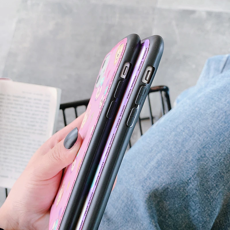 Чехлы для телефонов с милым мультяшным кроликом для iPhone 11Pro Max 6 6s 7 8 Plus X Xs Max Xr 11 Ультратонкий Мягкий чехол Fundas