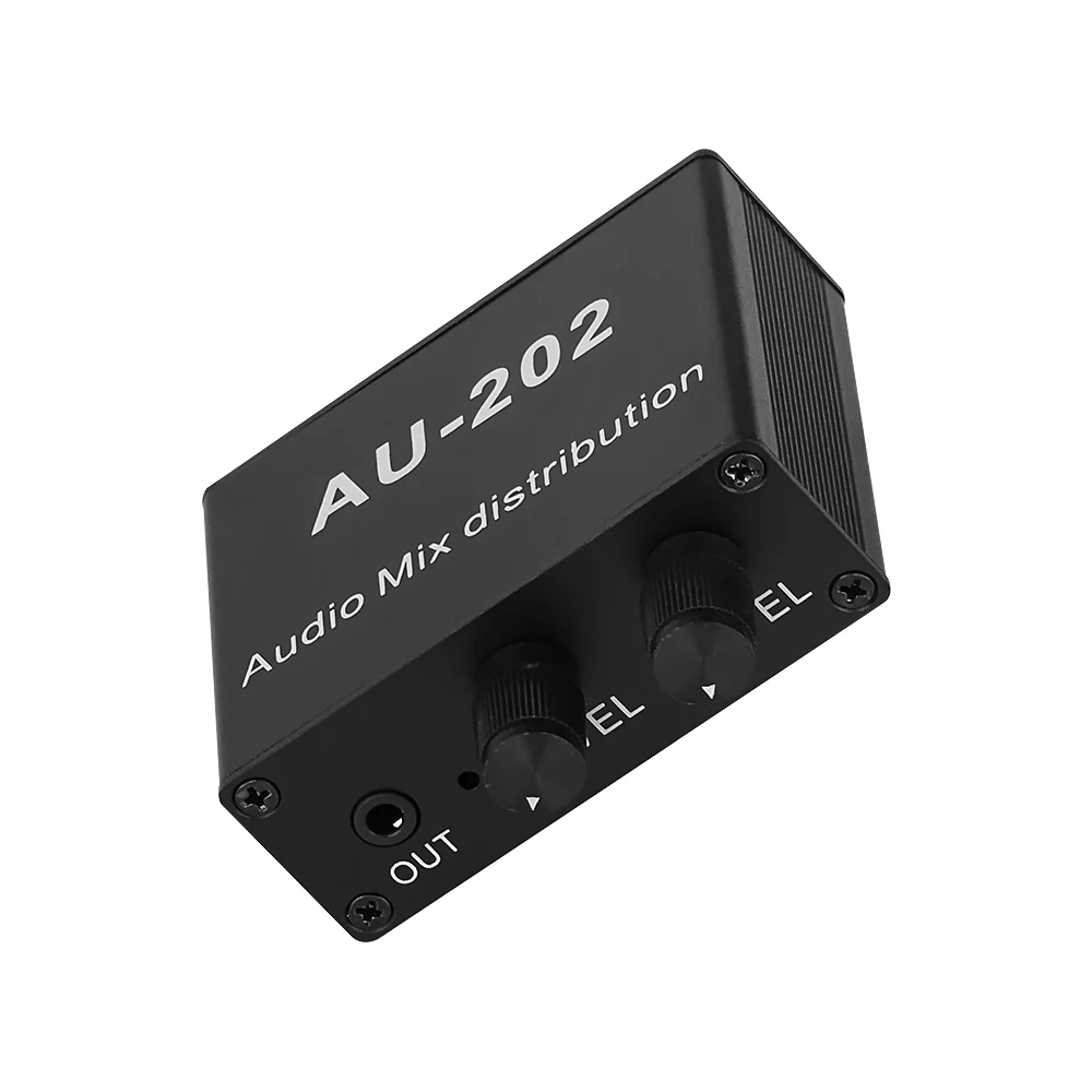 AIYIMA Stereo Mixer Audio Distributor for Headphone External Power AMP Volume independent control DC5 19V 2 inputs 2 outputs