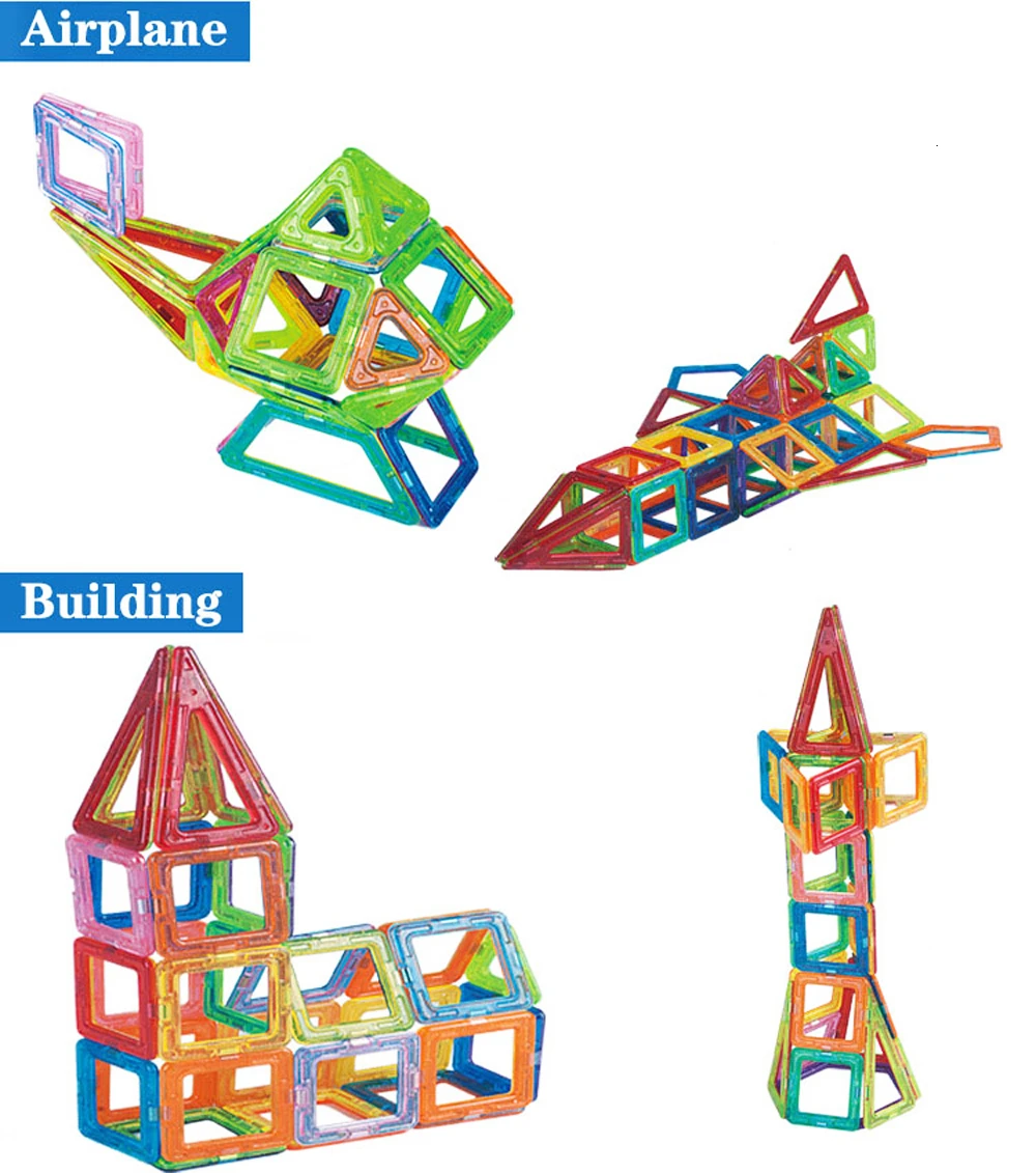 110 шт. магнитные строительные блоки модели и строительные игрушки Магнитный конструктор Развивающие игрушки для детей Подарки