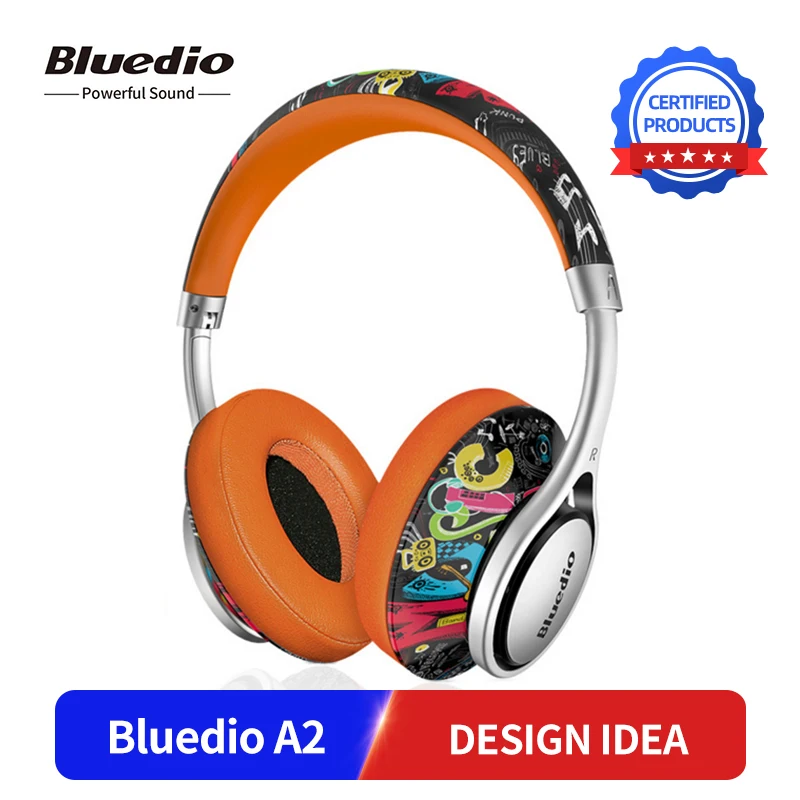 Оригинальные Bluetooth наушники Bluedio A2/гарнитура модные Беспроводные стереонаушники