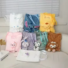 Sac à bandoulière en peluche Disney, sacoche de grande capacité, en peluche, Kawaii