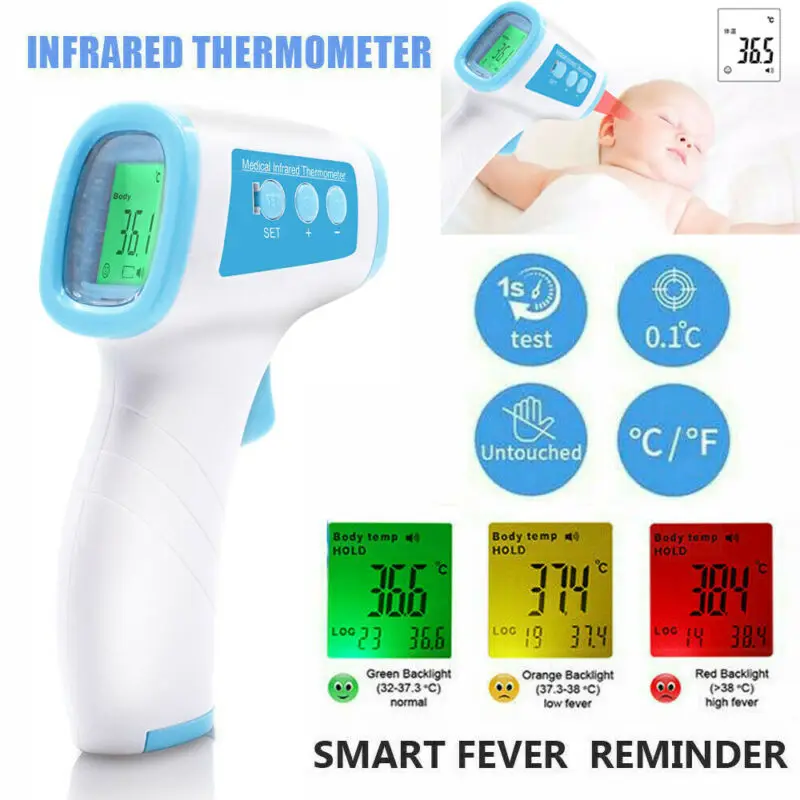 

Digital Non-Contact IR Infrared Thermometer Precision Forehead Body Contactless Thermometer Digital for Baby Adults