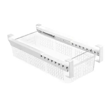 

Smart Design Refrigerator Pull Out Bin Home Organizer Extendable Handle for Fridges Freezers Food Storage Kitchen
