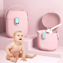 Caja de almacenamiento de alimentos para bebé, contenedor de comida de aperitivos y frutas, dispensador de polvo infantil de dibujos animados para niños pequeños, caja portátil de comida