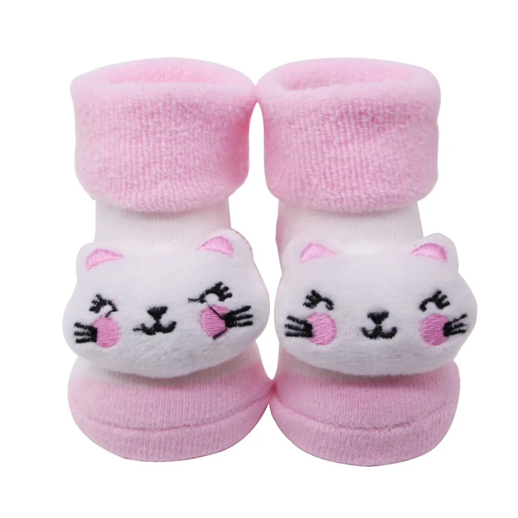Baby Girls Clothes Infant Socks Newborn Cotton Boys Girls Anti-Slip Socks Cartoon Bell Baby Accessories Cheaper