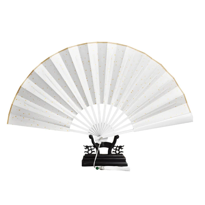

Word of honor Shanhe Ling Wen Kexing Silk Cloth Baking Varnish Folding Fan Antique Hanfu Accessories Fan