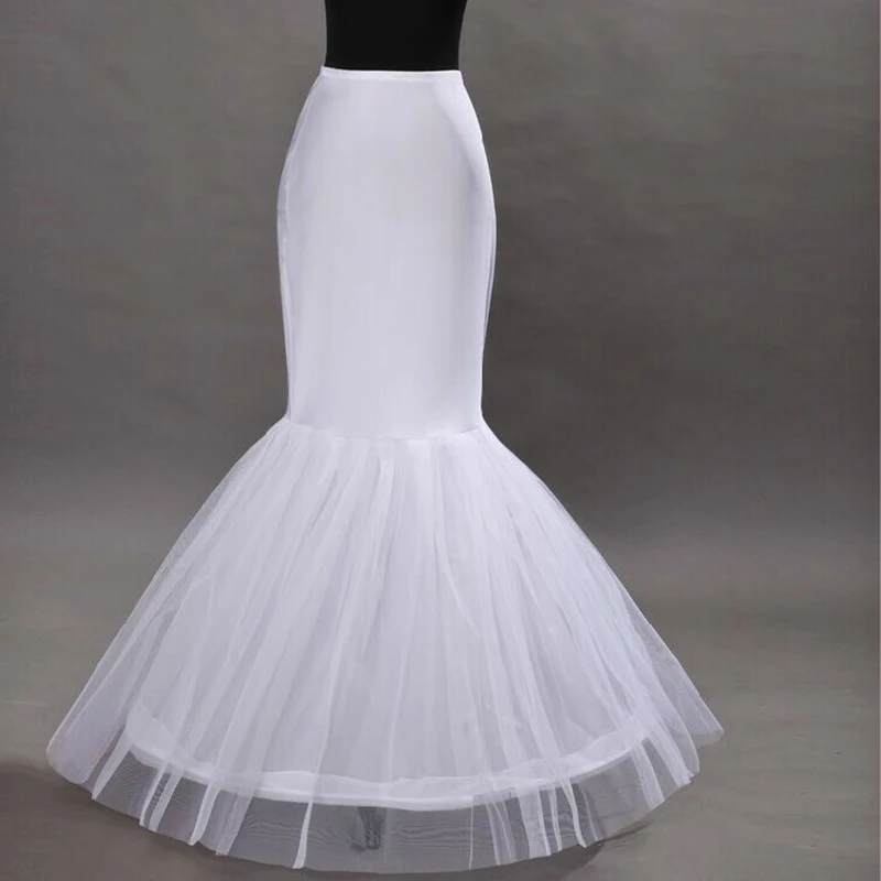 Hot Barato 2018 De La Sirena Enaguas para vestido de novia faldas de tul faldas largas blancas Enaguas novias Petticoat