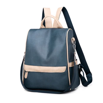 

2019 Fashion PU Leather Anti-thief Women Backpack Large Capacity School Bag for Teenager Girls Travel Bags