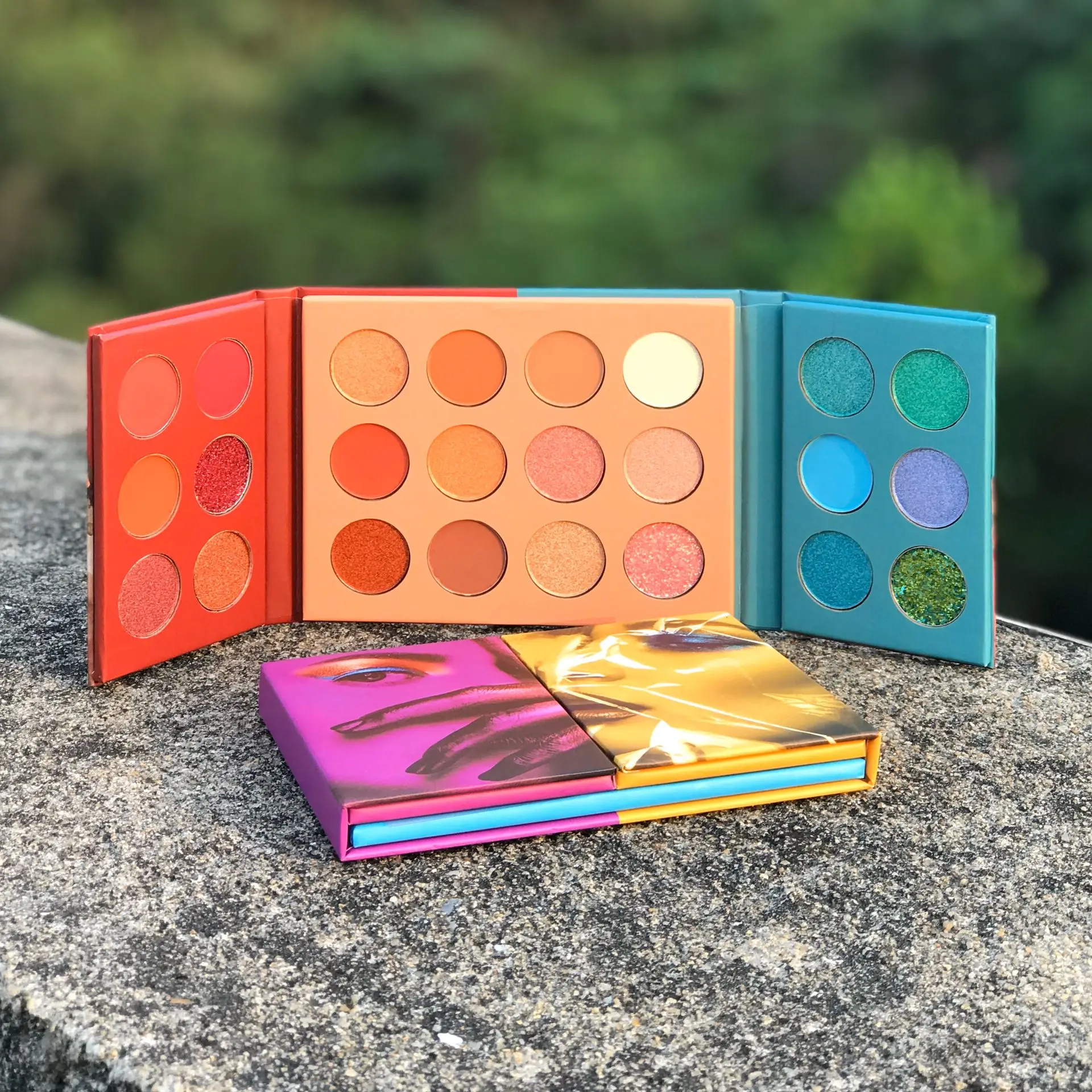 Pro Colorful Pigmented Eyeshadow Pallete Matte Makeup Shimmer Radiant Glitter Eye Shadow Palette Powder Private Label Cosmetic Pro Colorful Pigmented Eyeshadow Pallete Matte Makeup Shimmer Radiant Glitter Eye Shadow Palette Powder Private Label Cosmetic