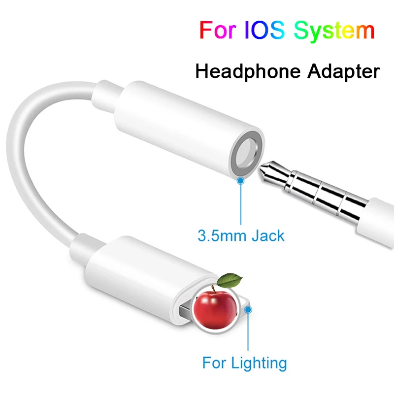

Adapter Cables for IOS 12 11 10 9 8 on iPhone AUX Audio Earphone Converter for iPhone to 3.5mm Adapters Headphone Jack Cable