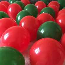 20 шт. 10 дюймов утолщаются красный зеленый латекс Гелиевый шар Рождественская вечеринка украшения дома воздушный шар Праздновать год надувной шар