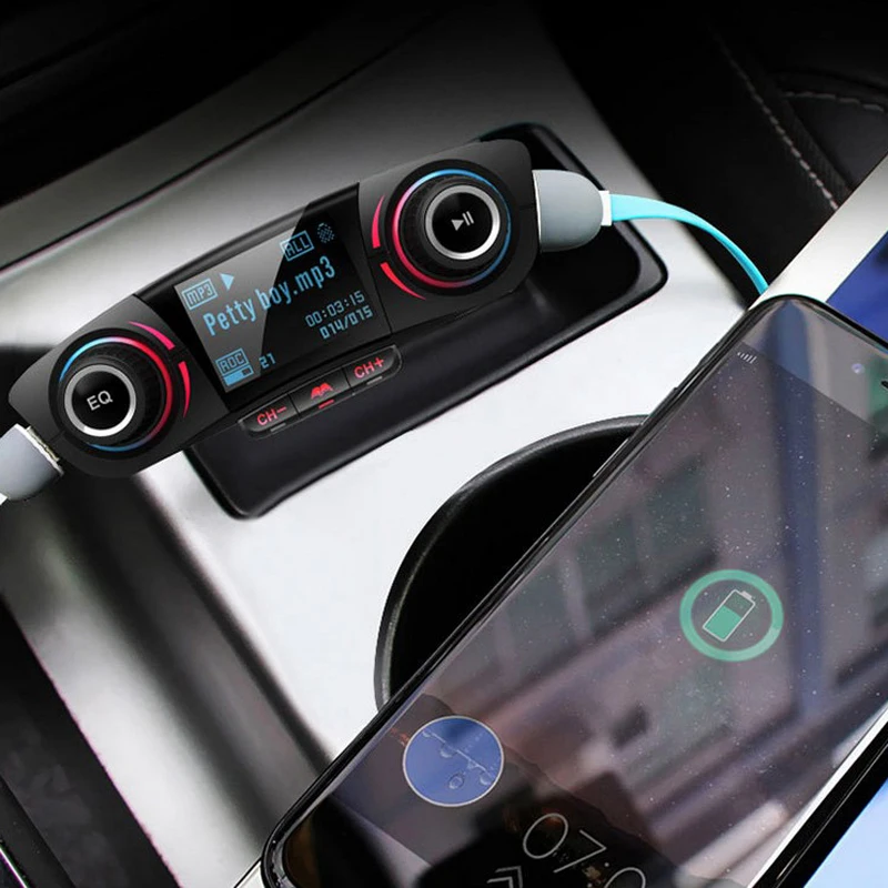 BT06 автомобиль Bluetooth радио, зарядное устройство MP3-плеер Стерео громкой связи двойной USB изготовлен из высококачественного материала, прочный
