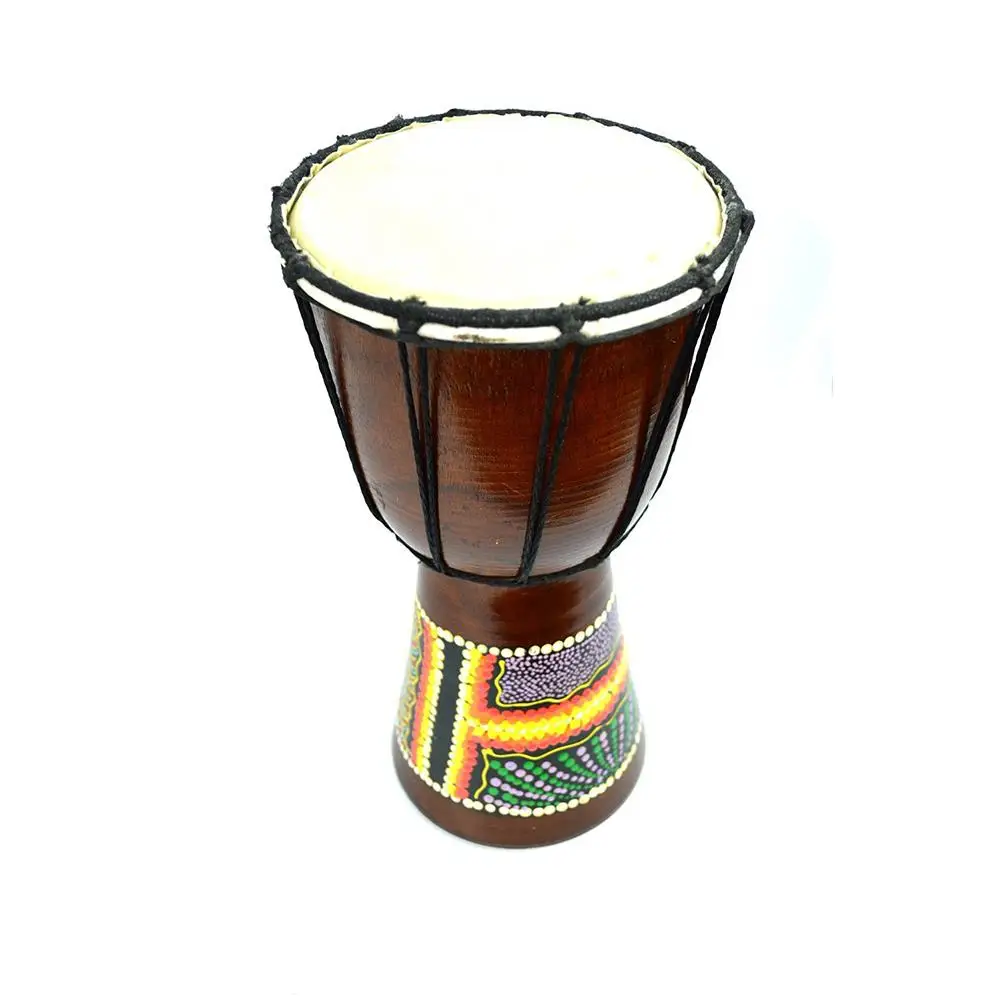 Традиционный профессиональный барабан Djembe 4 дюйма 6 дюймов деревянный из козьей