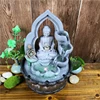 Indoor Air Humidifie Waterfall Fountain Office Tabletop Relaxation Fountain View With LED Light Lucky Feng Shui Buddha Statue ► Photo 3/6