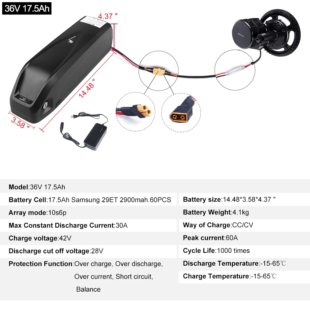 Двигатель приводной Bafang MM340.250 BBS01B 36 В 250 Вт комплект двигателя для преобразования