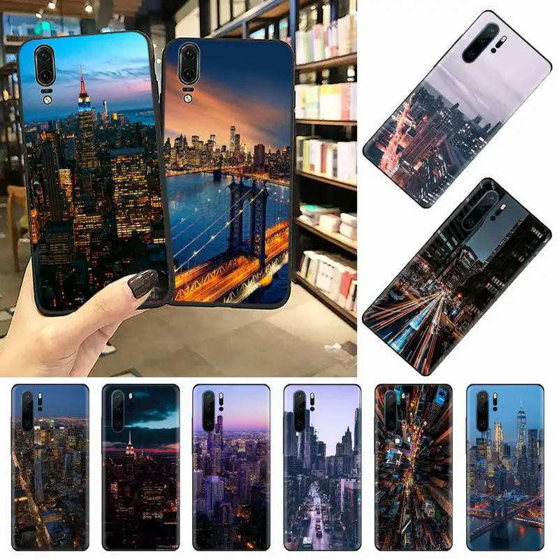 Чехол для телефона New York City light Huawei honor Mate P 9 10 20 30 40 Pro 10i 7 8 a x Lite nova 5t мягкий чехол |