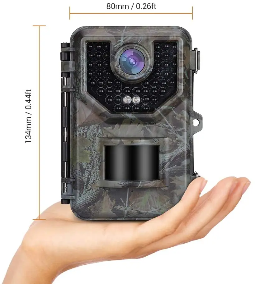 2 4 дюймовая ЖК камера для охоты с держателем 16MP 1080P водонепроницаемая ночного