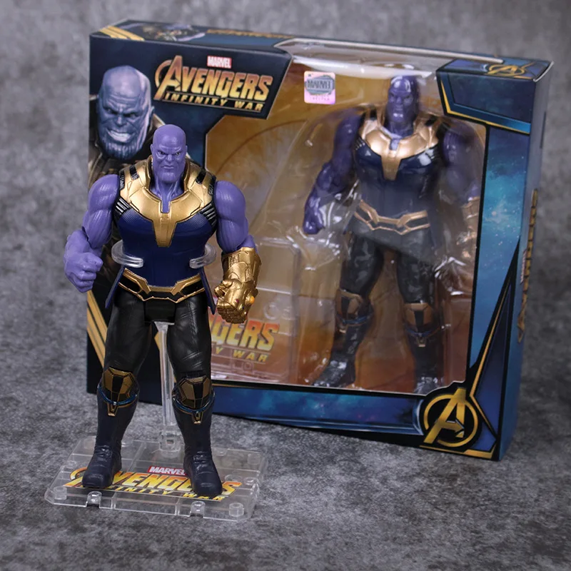 1pcs Action Figure Thanos 17 cm Avengers Infinity SuperHeroes Marvel Toy Gift 