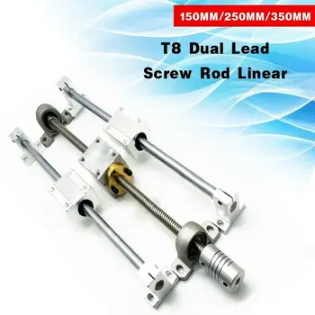 

Horizontal 150/250/350mm T8 Dual Lead Screw Rod Linear Rail Support Guide Set Cylinder Liner Guides High Quality