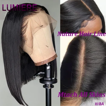 

Lumiere Hair 150 density bob wig 13x4 lace front human hair wigs pre plucked short straight Frontal Wigs For black women Remy