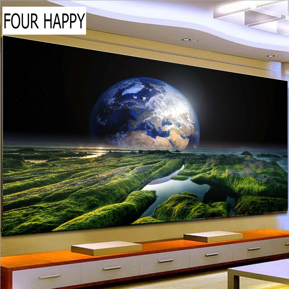 DIY 5D Набор алмазной живописи земля Полный Стразы для вышивки крестиком Искусство