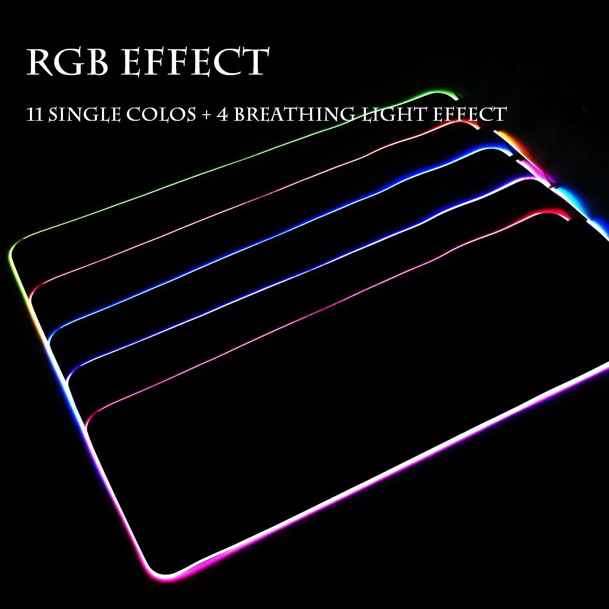 Игровой коврик для мыши RGB с 4 usb-портами, Большой светящийся светодиодный коврик с подсветкой, большой игровой коврик для мыши, Настольный коврик 800X300 мм