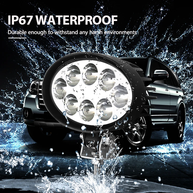 2-10x24W 5.5inch Led Work Light Spot Round Driving fog Headlights Lamp SUV Tractor Offroad Boat Car 4x4 ATV truck