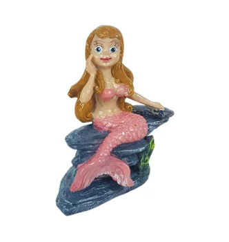 

KW ZONE Decoration Mermaid on U-757 (KW) for a rock aquarium 7.5 x 6 x 9.5 cm