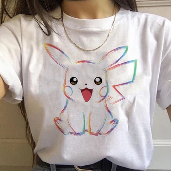

Pokemon Go Harajuku T Shirts Women Kawaii Pikachu Funny Cartoon T-shirt 90s Cute Print Tshirt Fashion Streetwear Top Tees Female