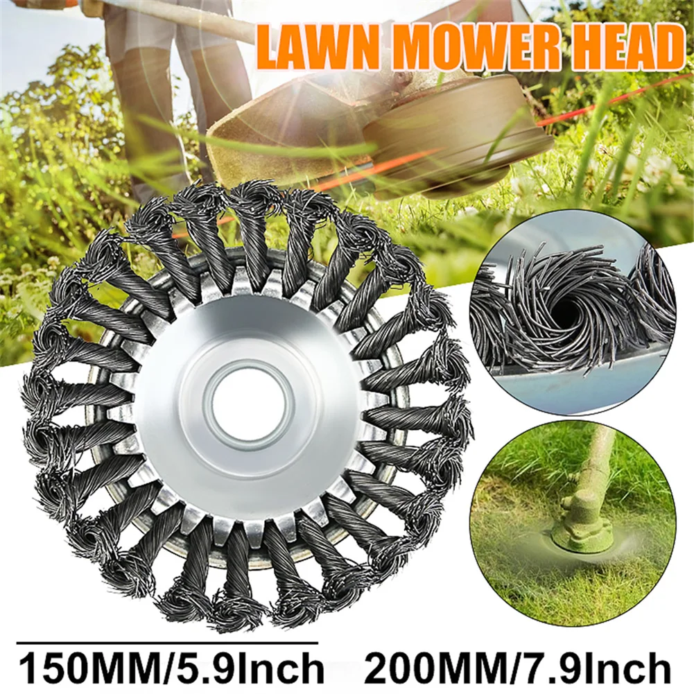 Grass Trimmer Head Grass Trimmer Lawn Mower Trimmer Blade Brush Cutter Accessories Grass Trimmer Blade Mower Accessories Steel Wire Wheel Lawn Mower Brush Disc Grass Trimmer Head