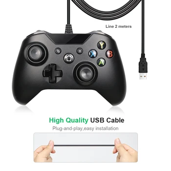 Mando con cable USB para Xbox One, Mando para Microsoft Xbox One Slim, Joypad para Windows PC 5