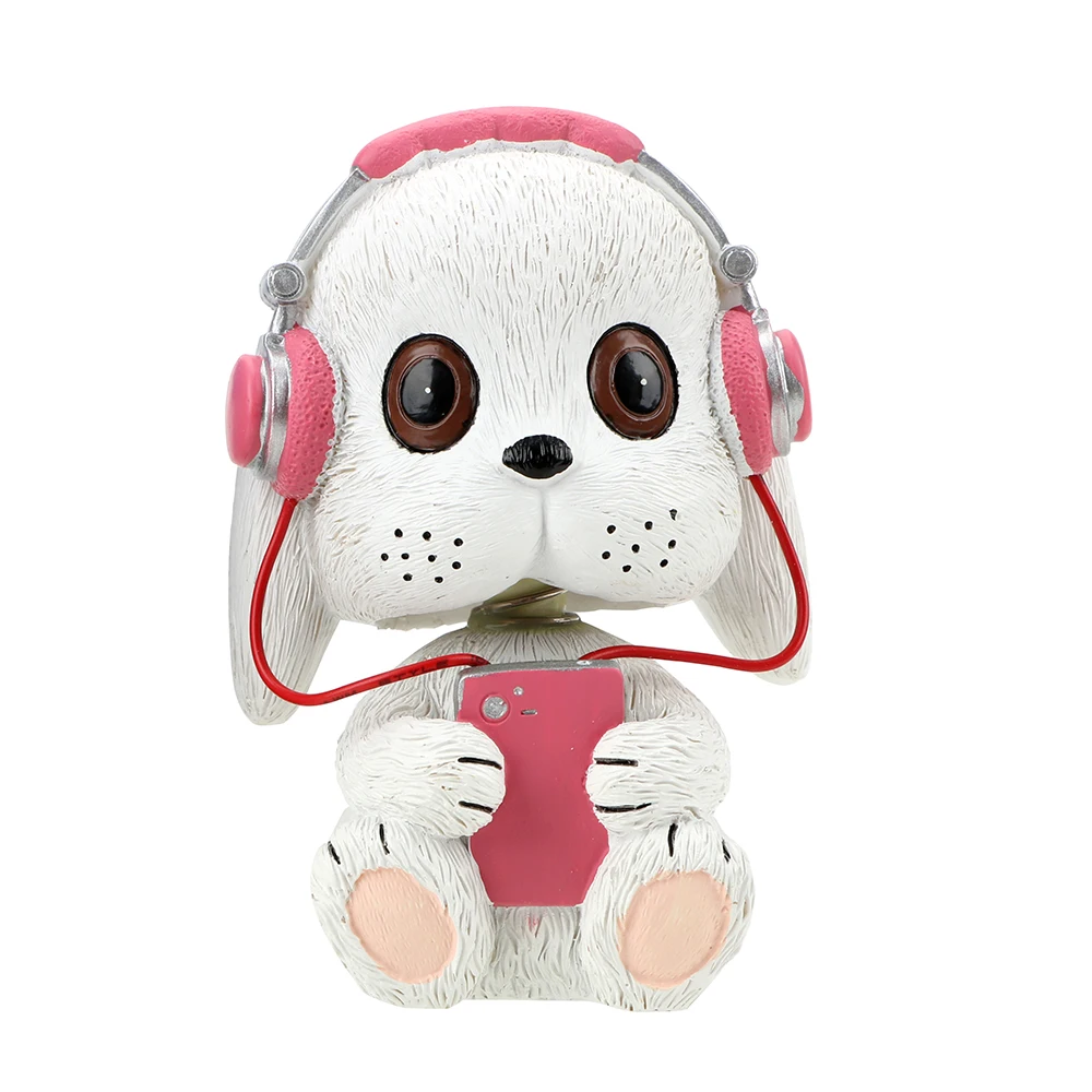  LEEPEE Music Nodding Dog Rabbit Monkey Cute Shaking Head Dolls Car Ornaments Car-styling Interior D
