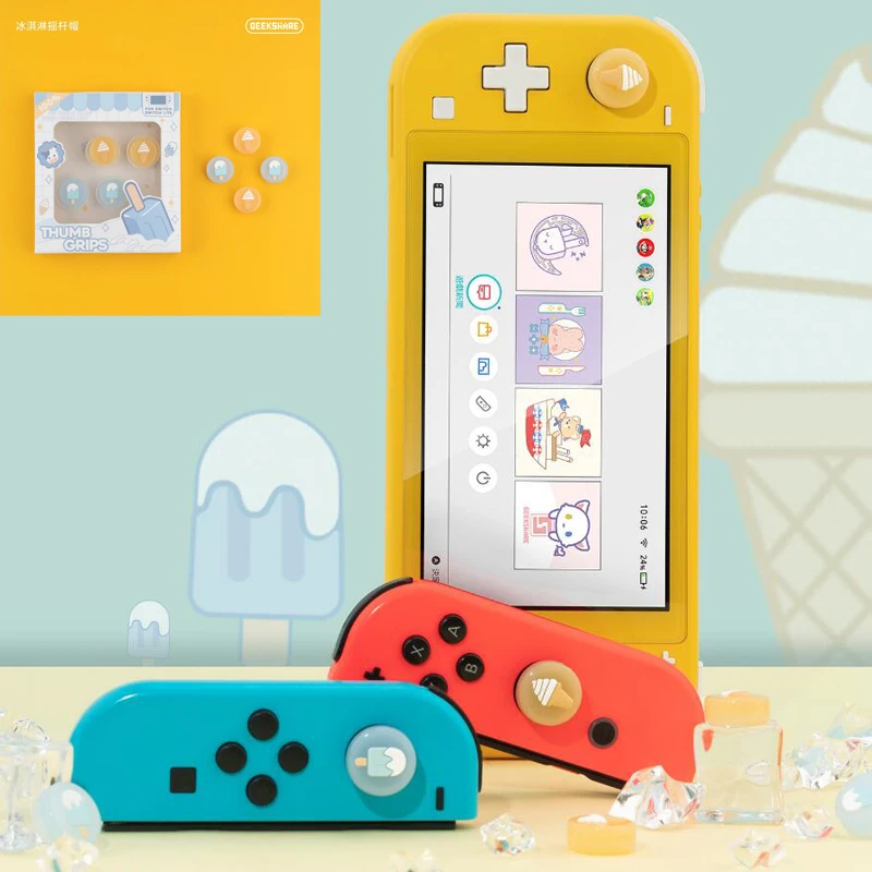 Ice Cream Soft Thumb Stick Grip Cap Joystick Cover Protettiva Per Nintendo Switch Ns Lite Joy-Con Controller Thumbstick Case