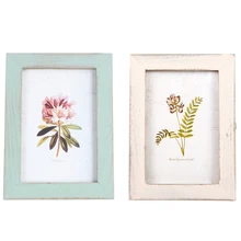 FFYY-2 шт винтажная фоторамка деревянные свадебные фоторамки-светильник синий и белый